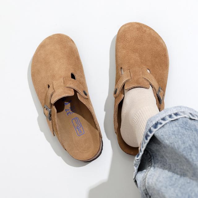 ビルケンシュトック 43 28.0 ボストン サボサンダル スエード トープ